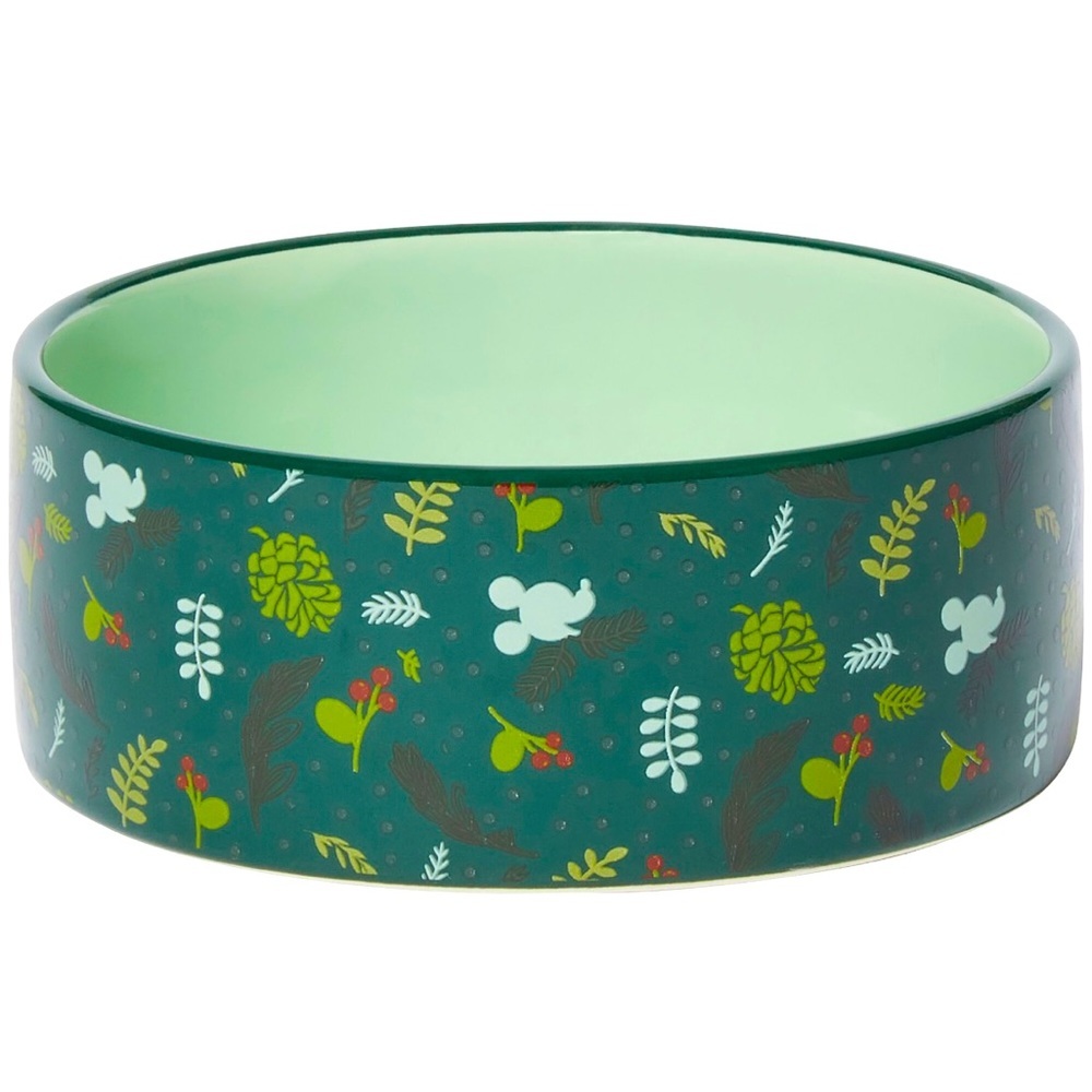 Disney Mickey Mouse Holiday NonSkid Ceramic Dog & Cat Bowl By Disney
